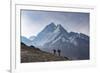 Trekkers Climb a Small Peak Above Dingboche in the Everest Region in Time to See the Sunrise-Alex Treadway-Framed Photographic Print