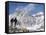 Trekkers Looking at the Western Cwm Glacier, Sagarmatha National Park, Himalayas-Christian Kober-Framed Stretched Canvas