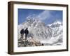 Trekkers Looking at the Western Cwm Glacier, Sagarmatha National Park, Himalayas-Christian Kober-Framed Photographic Print