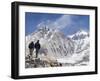 Trekkers Looking at the Western Cwm Glacier, Sagarmatha National Park, Himalayas-Christian Kober-Framed Photographic Print