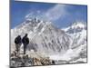 Trekkers Looking at the Western Cwm Glacier, Sagarmatha National Park, Himalayas-Christian Kober-Mounted Photographic Print