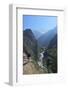 Trekkers on Trail Beside Dudh Koshi River-Peter Barritt-Framed Photographic Print