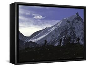Trekking in Mera, Nepal-Michael Brown-Framed Stretched Canvas