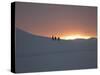 Trekking or Hiking in Winter Snow in February as the Sun Rises over the Mountains-Louise Murray-Stretched Canvas
