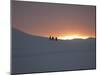 Trekking or Hiking in Winter Snow in February as the Sun Rises over the Mountains-Louise Murray-Mounted Photographic Print