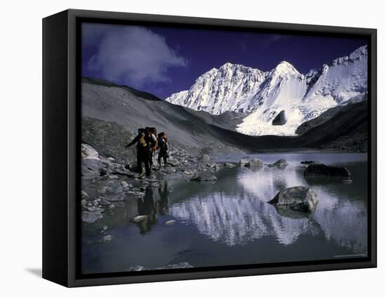 Trekking Shishapangma Area, Tibet-Michael Brown-Framed Stretched Canvas