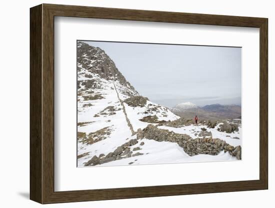 Trekking the Trail Towards Tryfan in Snowdonia, Wales, United Kingdom, Europe-Alex Treadway-Framed Photographic Print