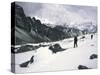 Trekking to Everest Base Camp, Nepal-Michael Brown-Stretched Canvas