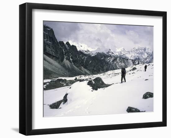 Trekking to Everest Base Camp, Nepal-Michael Brown-Framed Premium Photographic Print