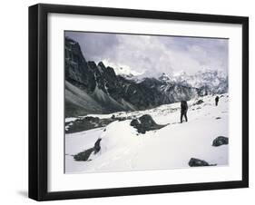 Trekking to Everest Base Camp, Nepal-Michael Brown-Framed Premium Photographic Print