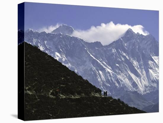 Trekking to Everest Base Camp, Nepal-Michael Brown-Stretched Canvas