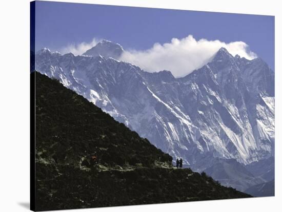 Trekking to Everest Base Camp, Nepal-Michael Brown-Stretched Canvas