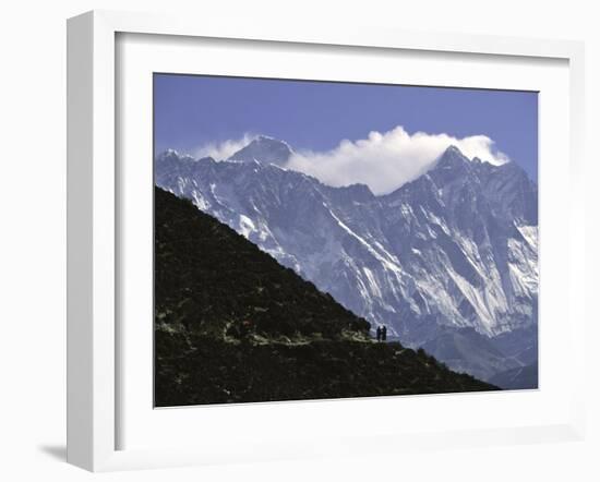Trekking to Everest Base Camp, Nepal-Michael Brown-Framed Premium Photographic Print