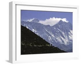 Trekking to Everest Base Camp, Nepal-Michael Brown-Framed Premium Photographic Print