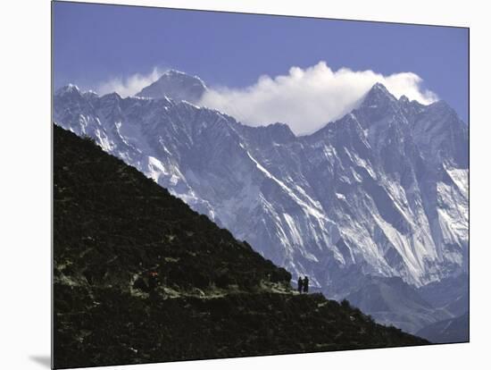 Trekking to Everest Base Camp, Nepal-Michael Brown-Mounted Premium Photographic Print