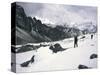 Trekking to Everest Base Camp, Nepal-Michael Brown-Stretched Canvas