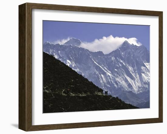 Trekking to Everest Base Camp, Nepal-Michael Brown-Framed Photographic Print