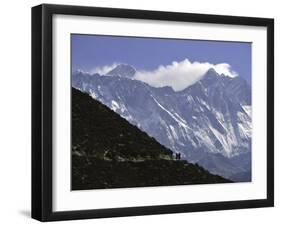 Trekking to Everest Base Camp, Nepal-Michael Brown-Framed Photographic Print