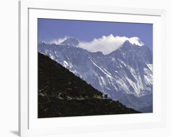 Trekking to Everest Base Camp, Nepal-Michael Brown-Framed Photographic Print