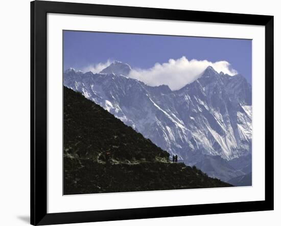 Trekking to Everest Base Camp, Nepal-Michael Brown-Framed Photographic Print