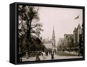 Tremont St., Mall, Boston, Mass.-null-Framed Stretched Canvas