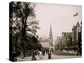 Tremont St., Mall, Boston, Mass.-null-Stretched Canvas