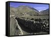 Trench in the Tibetan Himayalan Range-Michael Brown-Framed Stretched Canvas