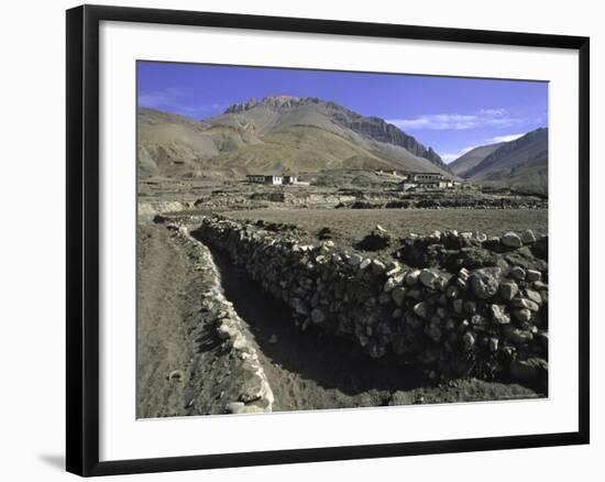 Trench in the Tibetan Himayalan Range-Michael Brown-Framed Photographic Print