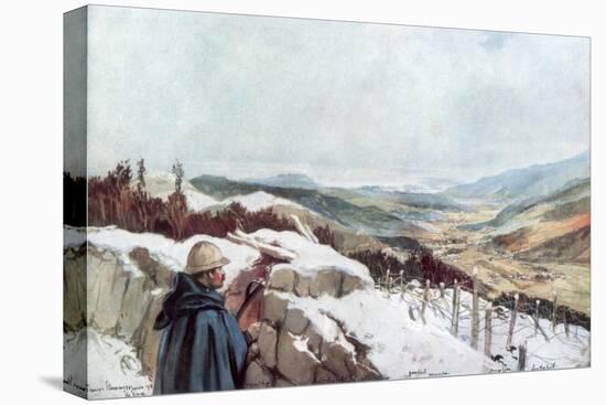 Trenches Overlooking the Munster Valley with the Rhine in the Distance, January 1916-Francois Flameng-Stretched Canvas