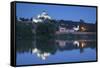 Trencin Castle at Dusk, Trencin, Trencin Region, Slovakia, Europe-Ian Trower-Framed Stretched Canvas