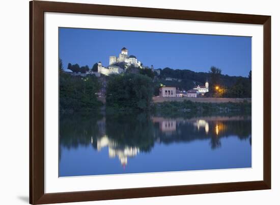 Trencin Castle at Dusk, Trencin, Trencin Region, Slovakia, Europe-Ian Trower-Framed Photographic Print