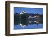 Trencin Castle at Dusk, Trencin, Trencin Region, Slovakia, Europe-Ian Trower-Framed Photographic Print