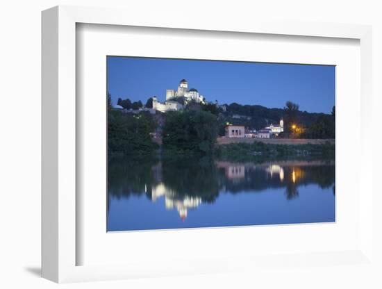Trencin Castle at Dusk, Trencin, Trencin Region, Slovakia, Europe-Ian Trower-Framed Photographic Print