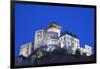 Trencin Castle at Dusk, Trencin, Trencin Region, Slovakia-Ian Trower-Framed Photographic Print