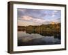 Trencin Castle, Vah River, Slovakia-Walter Bibikow-Framed Photographic Print