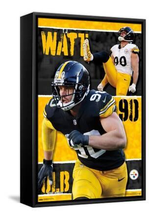 Impression sur toile TJ Watt - Pittsburgh - oeuvre d'art murale