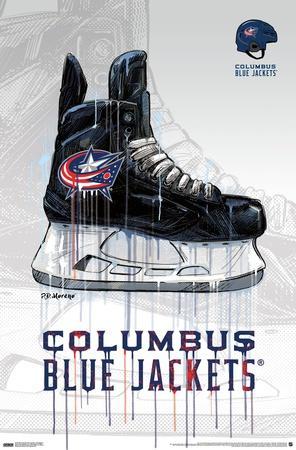 TUMOVO Columbus Blue Jackets 5-Panel Canvas Wall Art | NHL Hockey Team Prints | Framed Ready To Hang (50"W X 24"H) - View #11