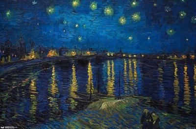 Starry Night over The Rhone by Vincent van Gogh by Trends International, 34 x 22 in