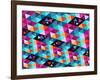 Trendy Geometric Elements-cienpies-Framed Art Print