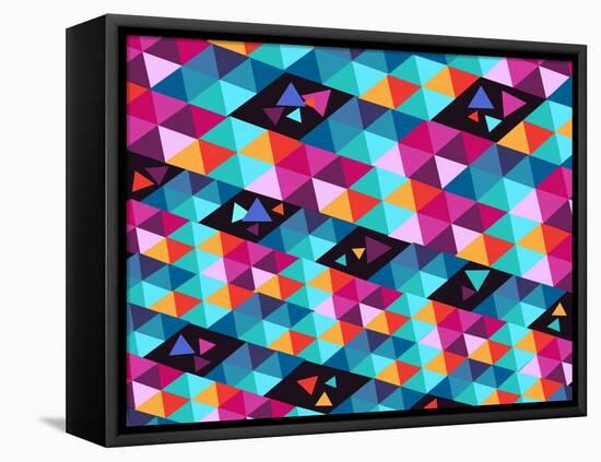 Trendy Geometric Elements-cienpies-Framed Stretched Canvas