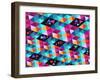 Trendy Geometric Elements-cienpies-Framed Art Print