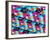 Trendy Geometric Elements-cienpies-Framed Art Print