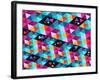 Trendy Geometric Elements-cienpies-Framed Art Print