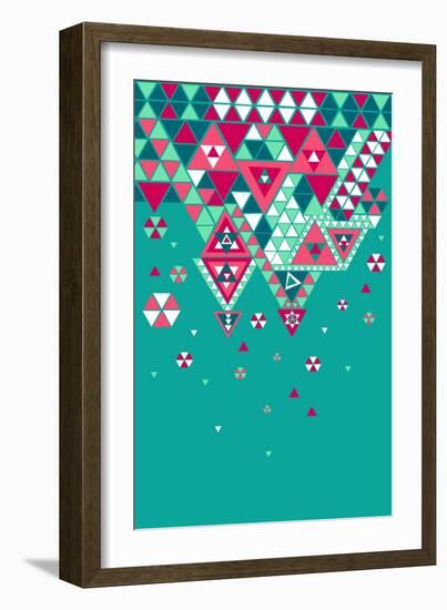 Trendy Geometric Elements-cienpies-Framed Art Print