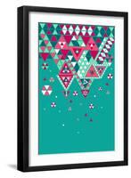 Trendy Geometric Elements-cienpies-Framed Art Print