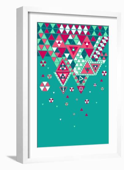 Trendy Geometric Elements-cienpies-Framed Art Print