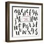 Trendy Hand-Drawn Watercolor Alphabet - Lowercase Letters-shootandwin-Framed Art Print