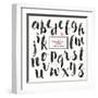 Trendy Hand-Drawn Watercolor Alphabet - Lowercase Letters-shootandwin-Framed Art Print