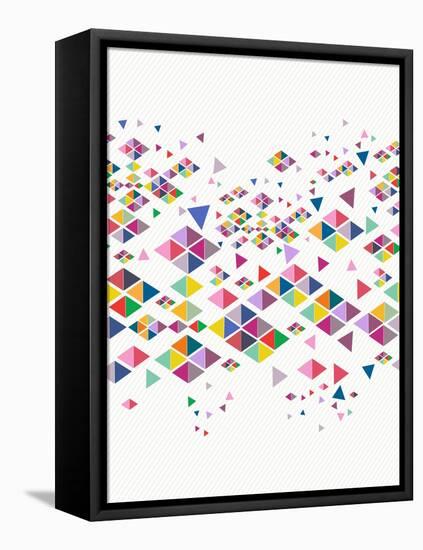 Trendy Hipster Geometric Pattern-cienpies-Framed Stretched Canvas