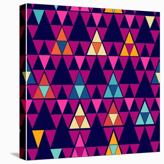 Trendy Hipster Geometric Pattern-cienpies-Stretched Canvas